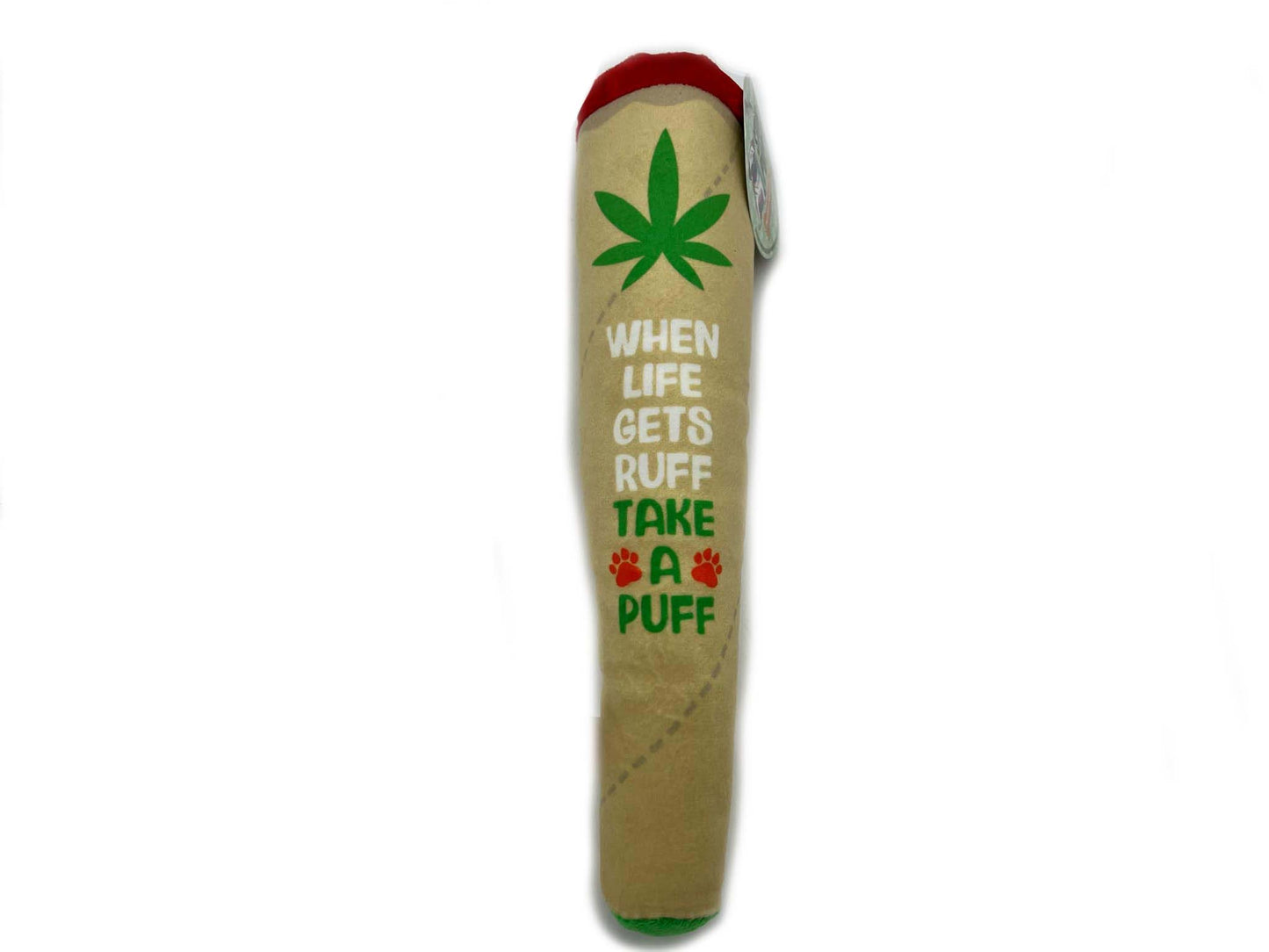 Stoned Puppy - 12in Squeaky Joint Pet Toy - Playful Fun for Your Pup!