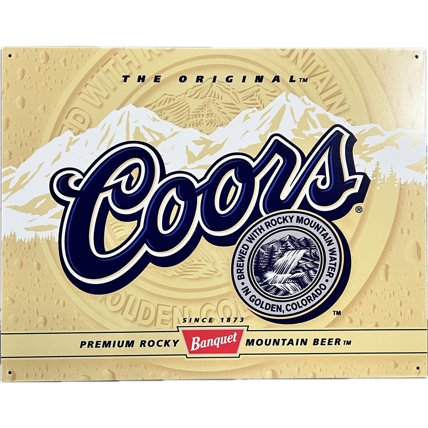 Cream Beer Sign - Coors - Mountain Beer 12.5x16