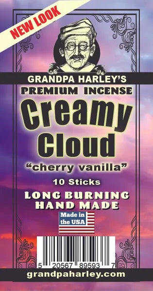 Creamy Cloud Cherry Vanilla Premium Hand Dipped Incense Sticks