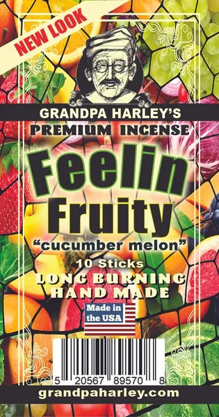Feelin Fruity Cucumber Melon Premium Hand Dipped Incense Sticks