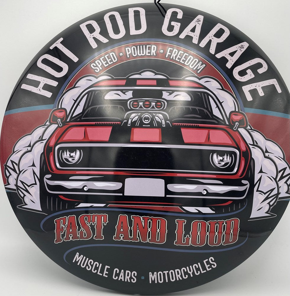 Hot Rod Garage Dome Sign