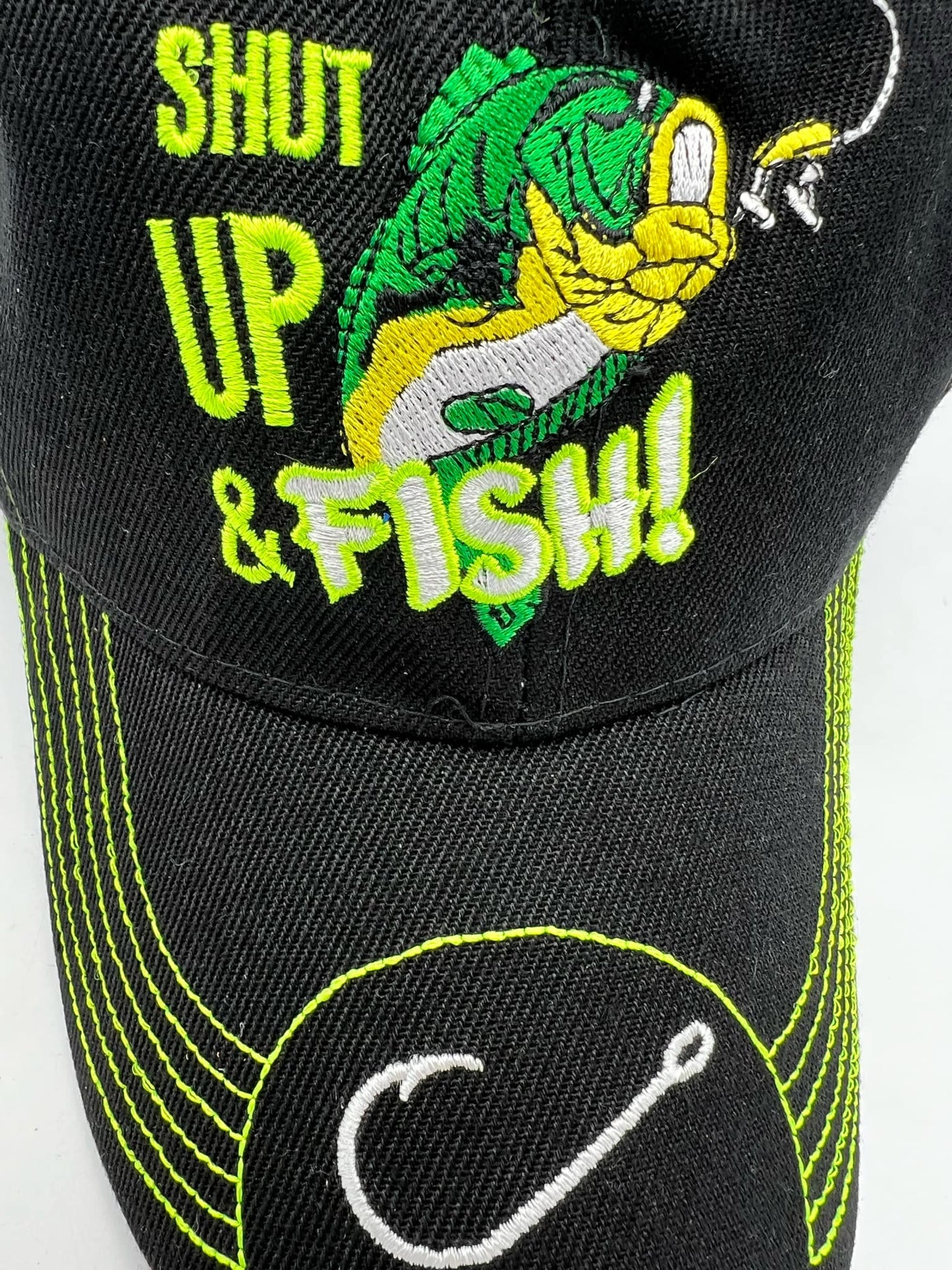 "Shut Up & Fish" Camo Trucker Hat