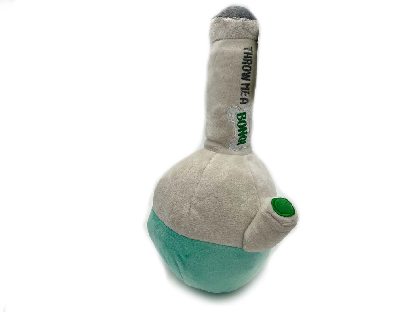 Stoned Puppy - "Throw me a Bong" 10in Squeaky Bong Themed Pet Toy - Playful Fun for Your Pup!