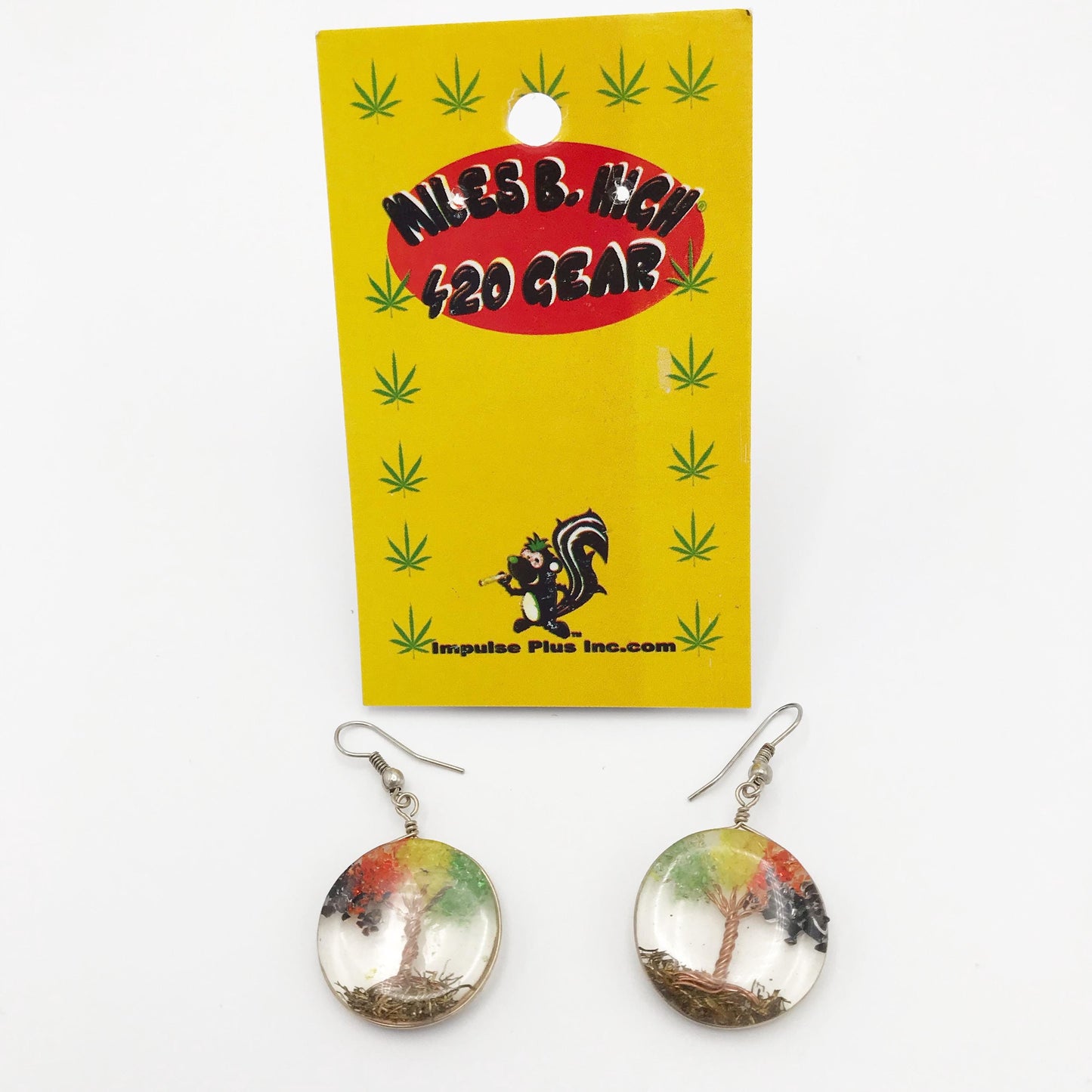 Miles B. High 420 Gear Tree of Life Dangle Earrings