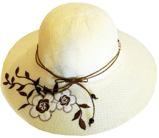 Chic Embroidered Straw Hat