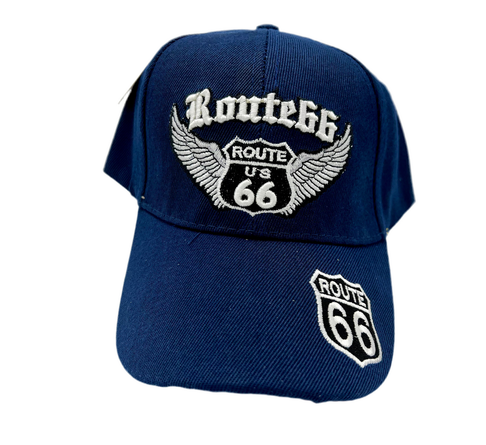 Route 66 Navy Cap – Grandpa Harley