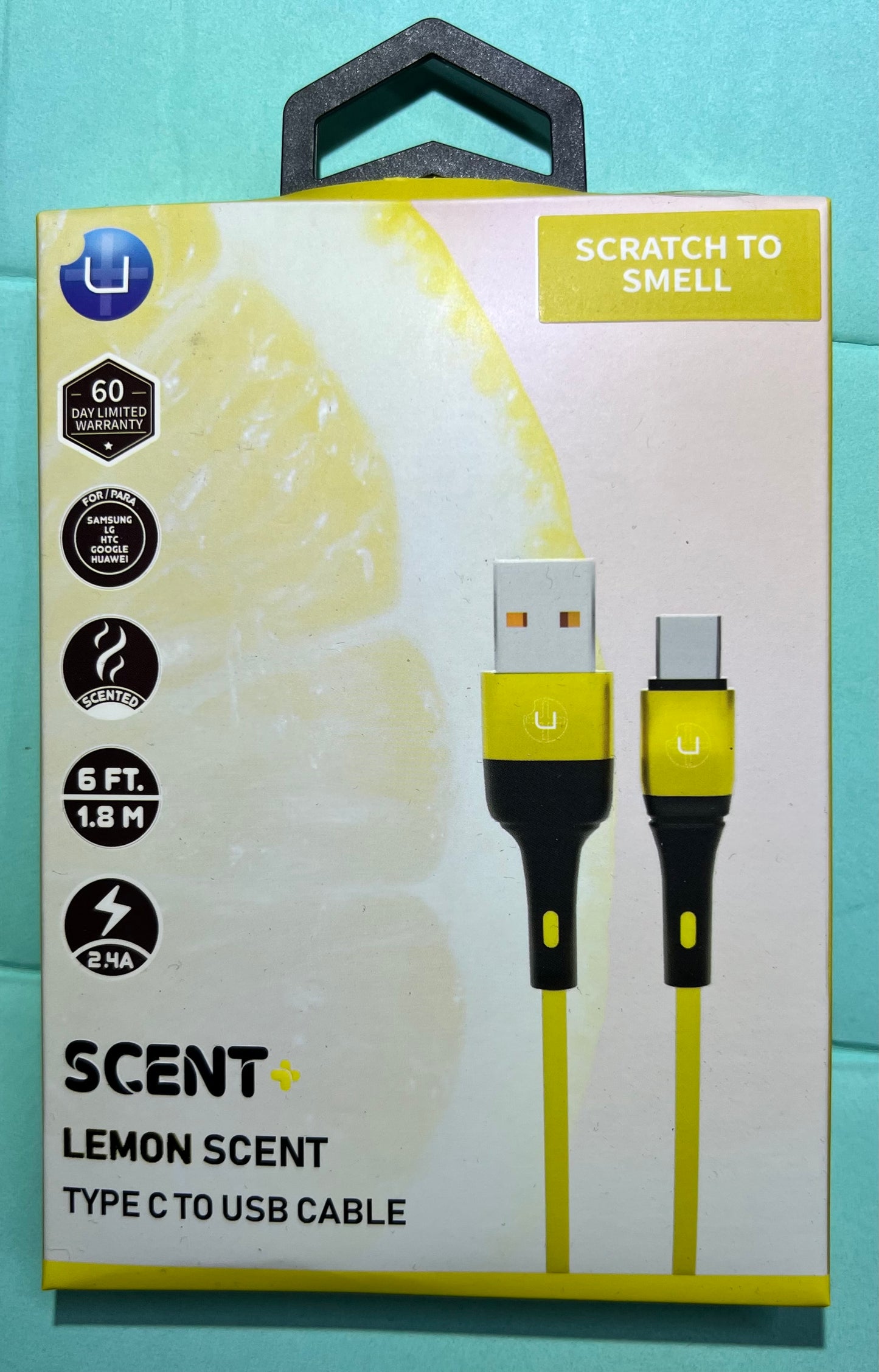 6ft - Strong Scented Cell Phone Cord for iPhone & USB to USBC