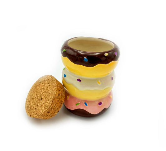 Ceramic Donut Stash Jar