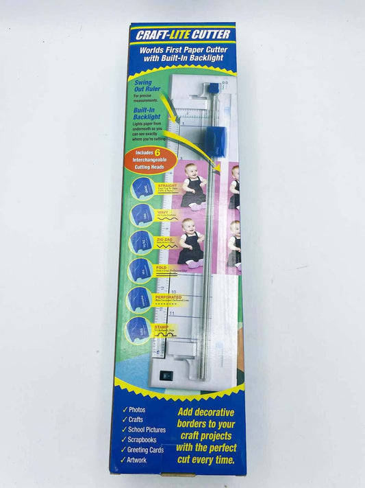 Backlit Paper Cutter with 6 Interchangeable Cutting Heads