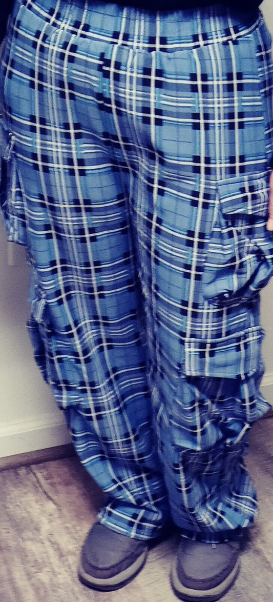 Blue Cargo Pants
