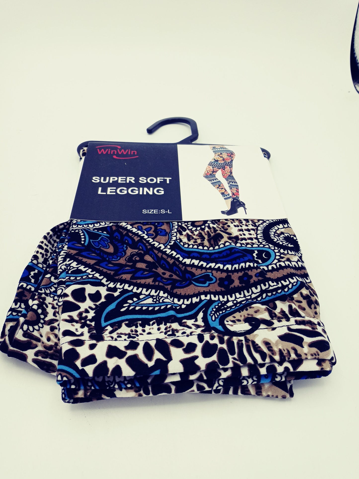 Black, Turquoise Tribal Print Super Soft Leggings
