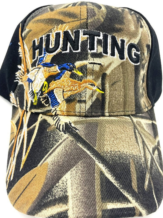 Cap - Camo Hunting - Embroidered with a Mallard Duck