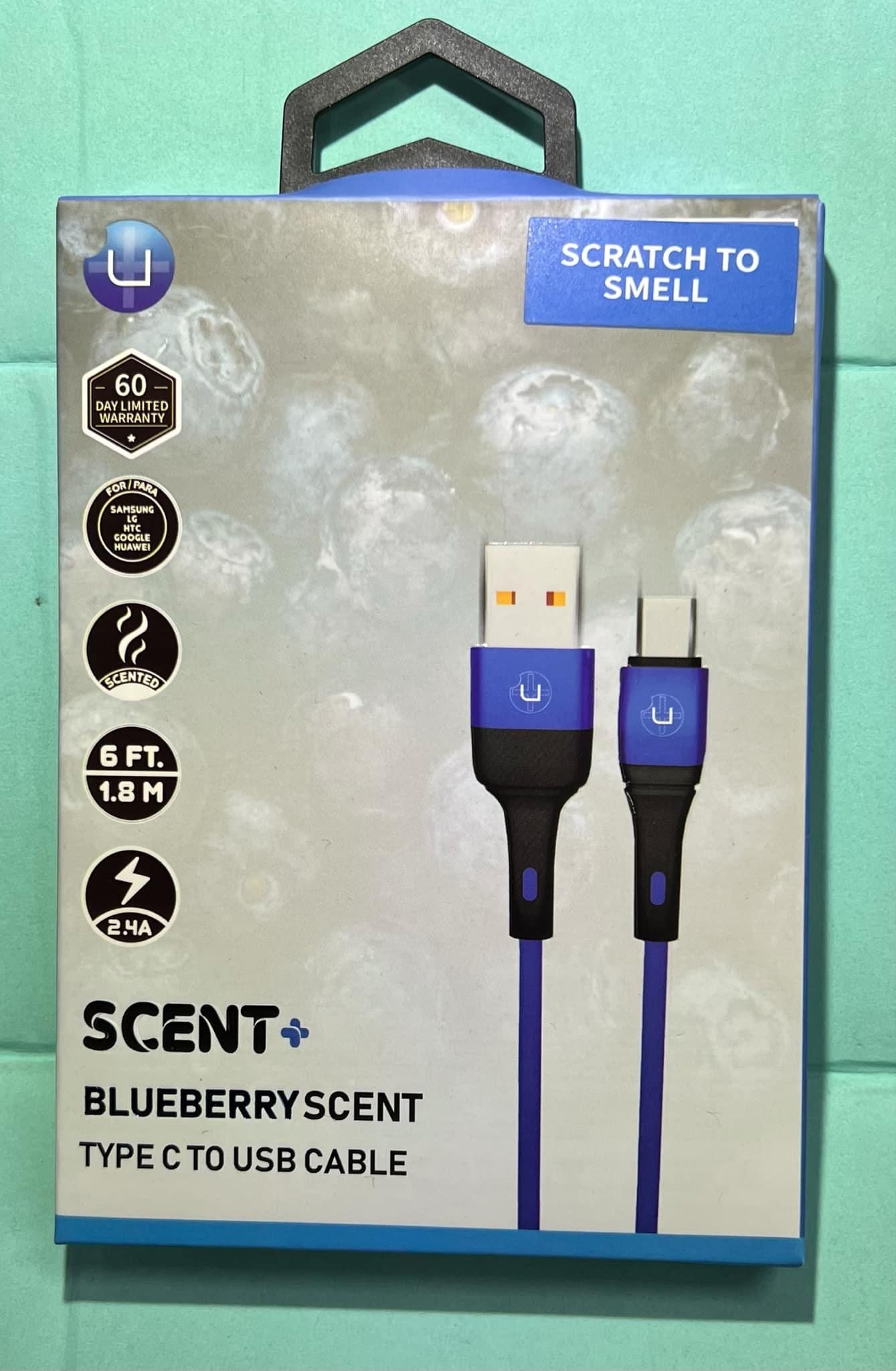6ft - Strong Scented Cell Phone Cord for iPhone & USB to USBC