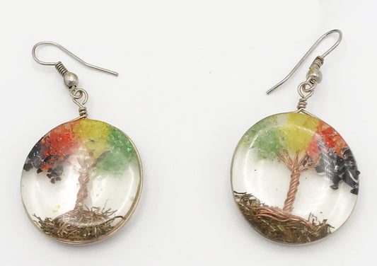 Miles B. High 420 Gear Tree of Life Dangle Earrings