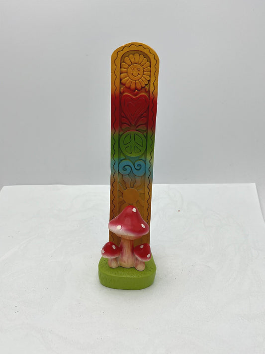 Upright Mushroom Polystone Incense Burner