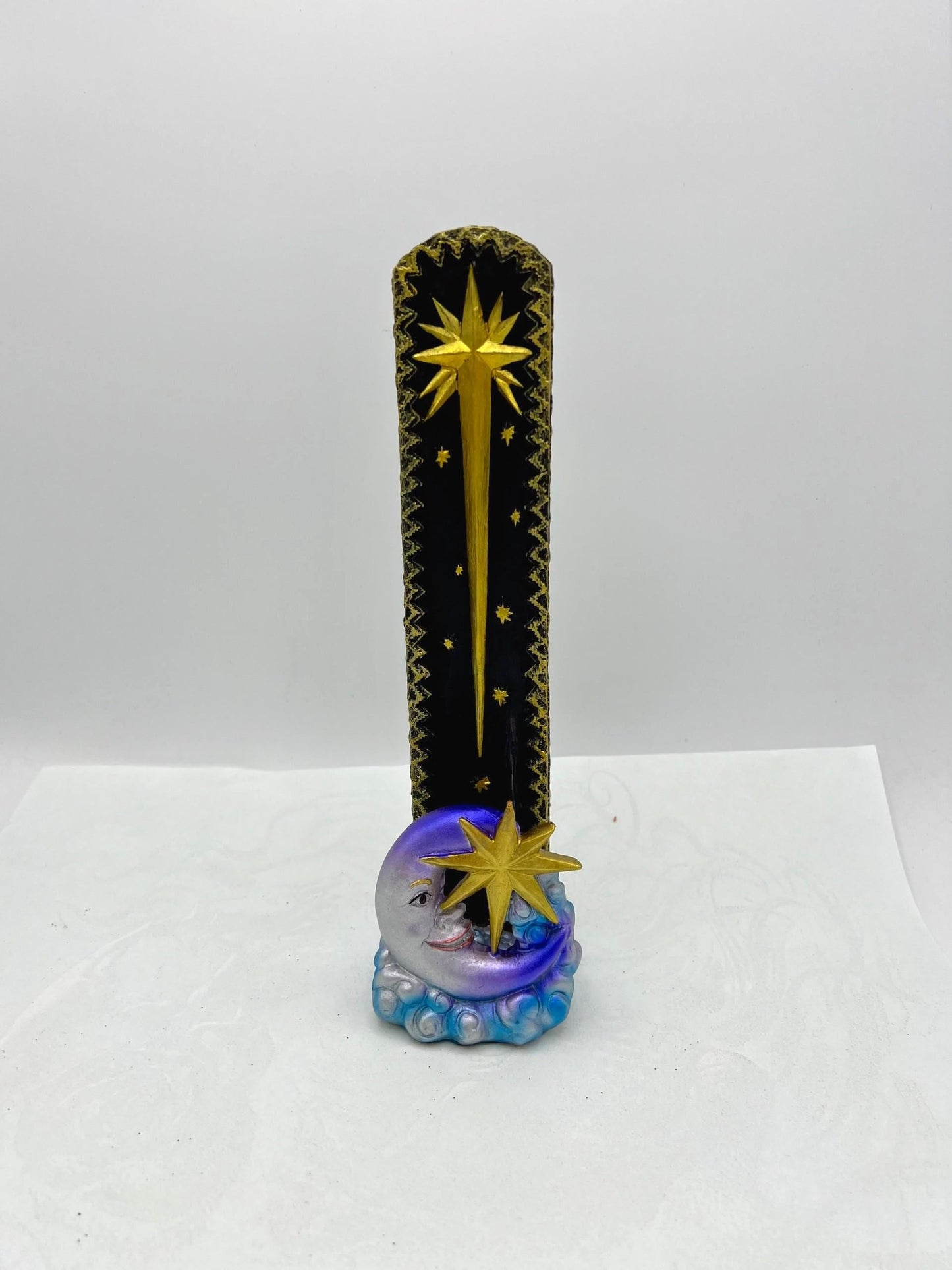 Moon and Star Polystone Incense Burner