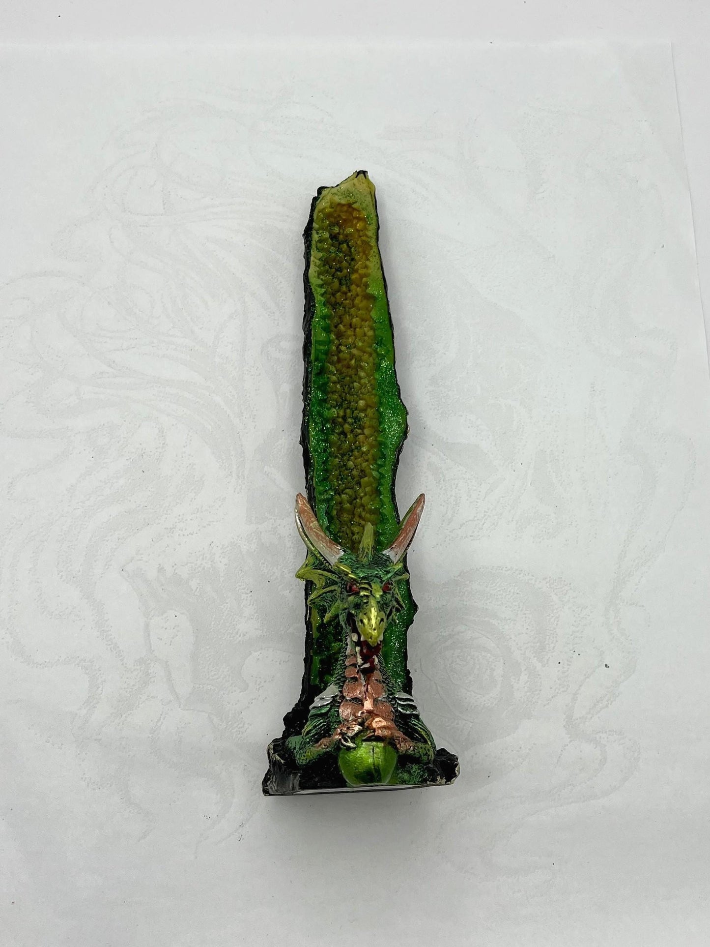 Green Dragon Polystone Incense Burner