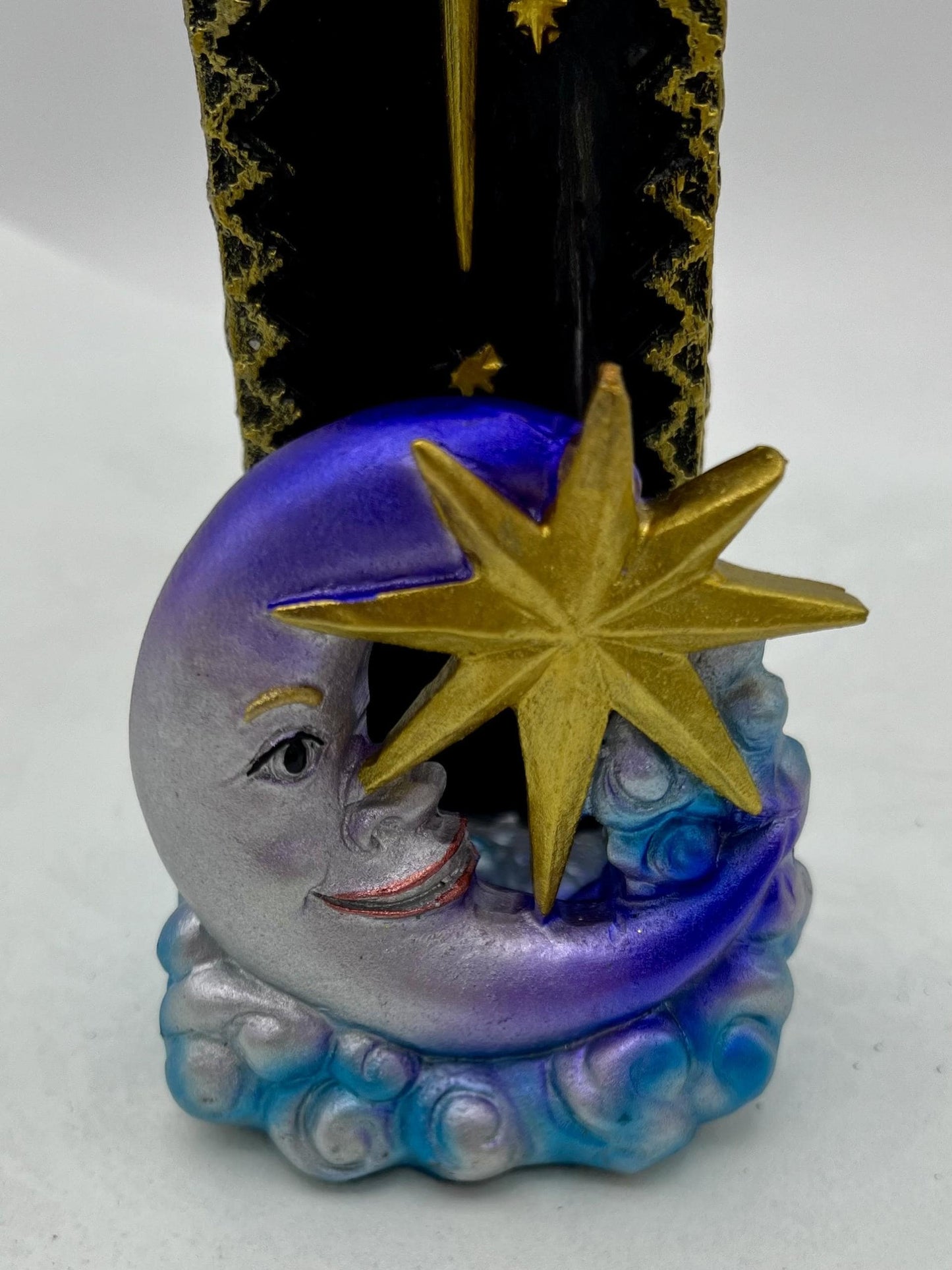 Moon and Star Polystone Incense Burner