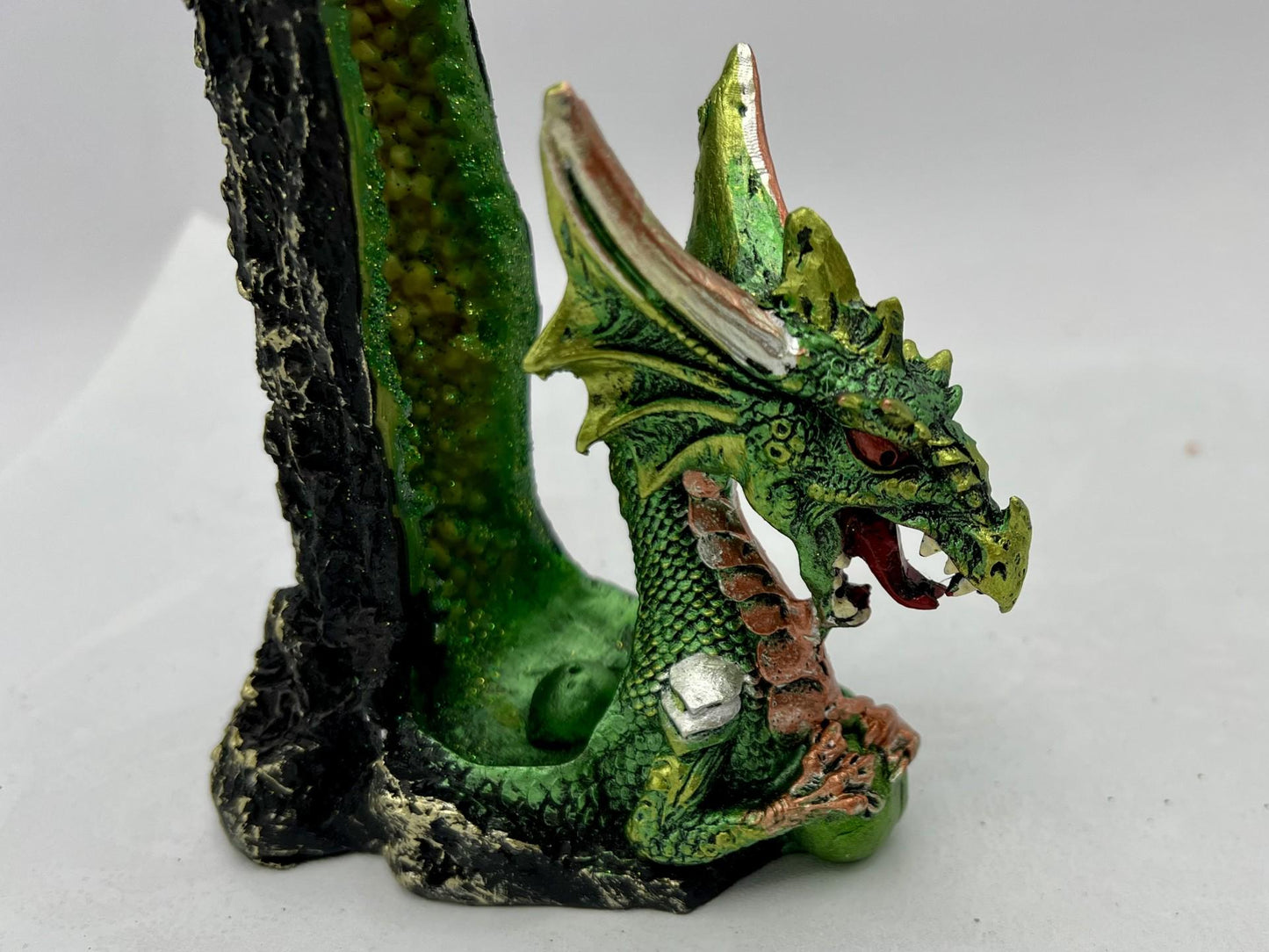 Green Dragon Polystone Incense Burner