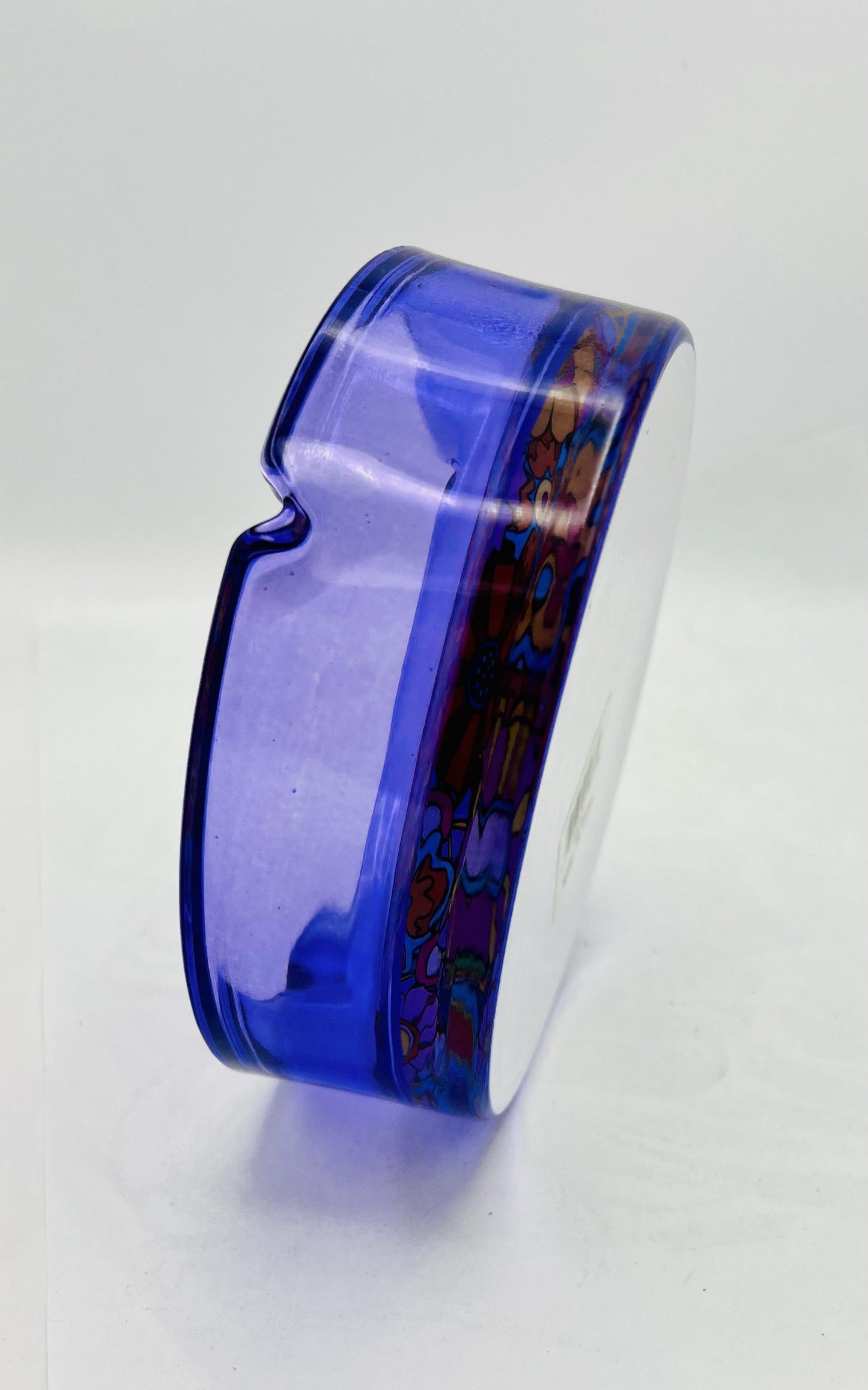 Purple Hippie Flower Ash Tray 6.25 inch