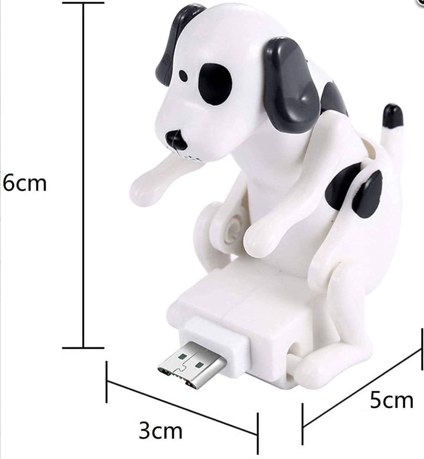 Funny Moving White and Black spot dog moving 8 pin charger