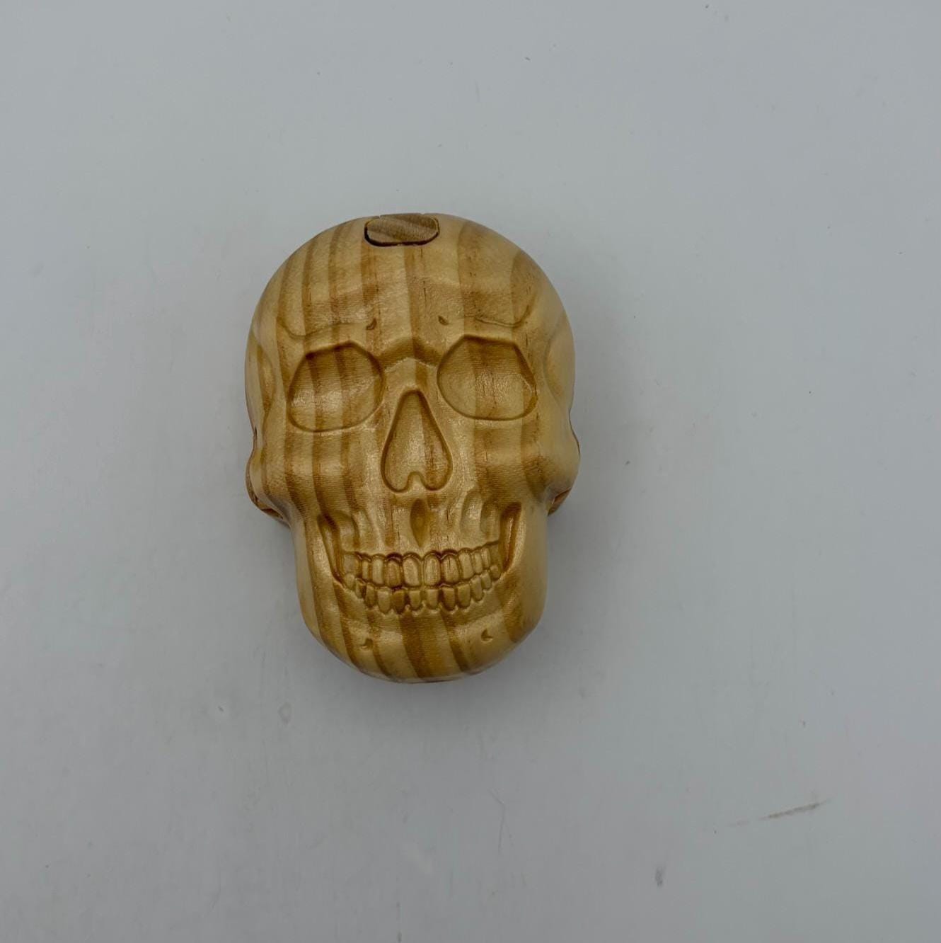 Laser Etched Wooden Skull Puzzle Box