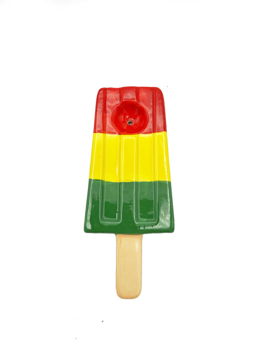 Ceramic RASTA Themed Ice Pop Relaxation Device